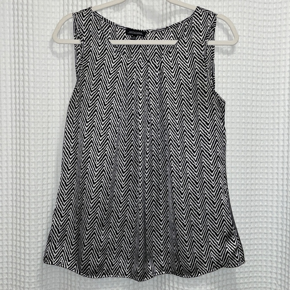 Notations Sleeveless Blouse Top